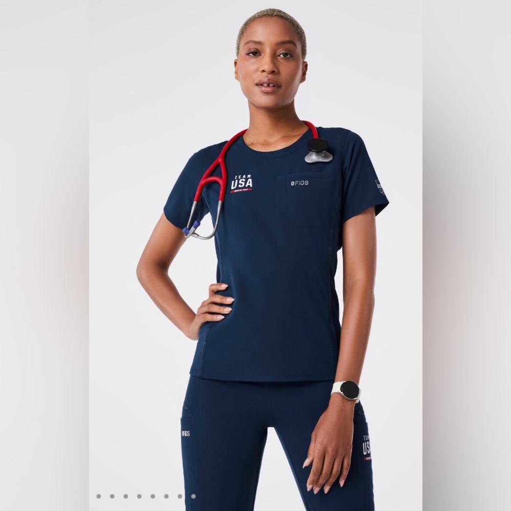 FIGS X Team USA Scrub top XXS
